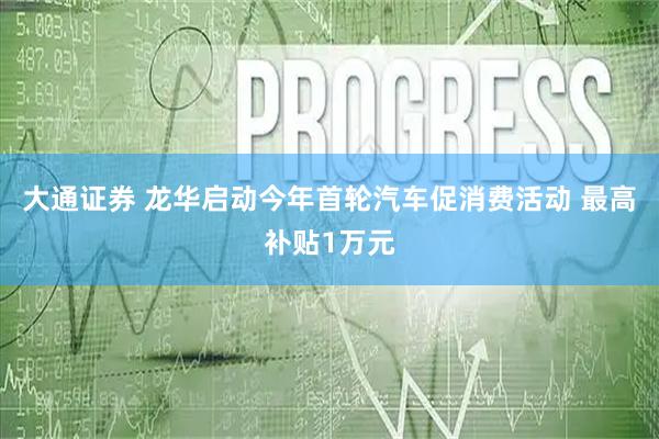 大通证券 龙华启动今年首轮汽车促消费活动 最高补贴1万元