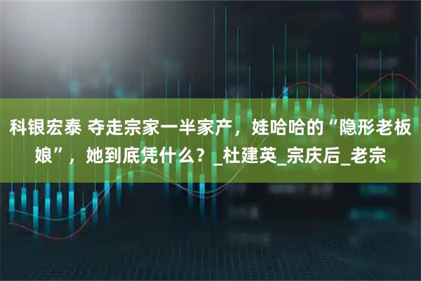 科银宏泰 夺走宗家一半家产，娃哈哈的“隐形老板娘”，她到底凭什么？_杜建英_宗庆后_老宗